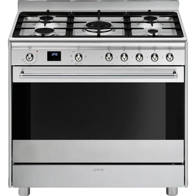 Smeg 90cm Stainless Steel Cooker With Gas Hob - SSA91MAX2