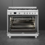 Smeg 90cm Stainless Steel Cooker With Gas Hob - SSA91MAX2