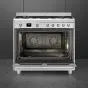 Smeg 90cm Stainless Steel Cooker With Gas Hob - SSA91MAX2