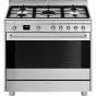 Smeg 90cm Stainless Steel Cooker With Gas Hob - SSA91MAX2
