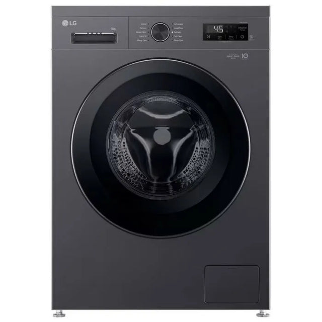 LG 9KG Black Finish Front Loader Washing Machine - F2Y1VYP6J