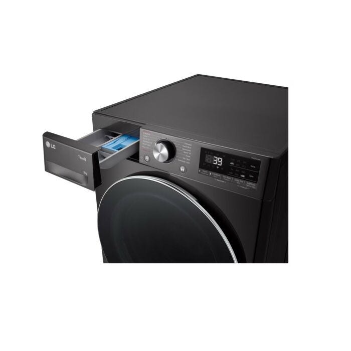 LG 13kg Platinum Black Front Loader Washing Machine - F4Y9LWP2ZB