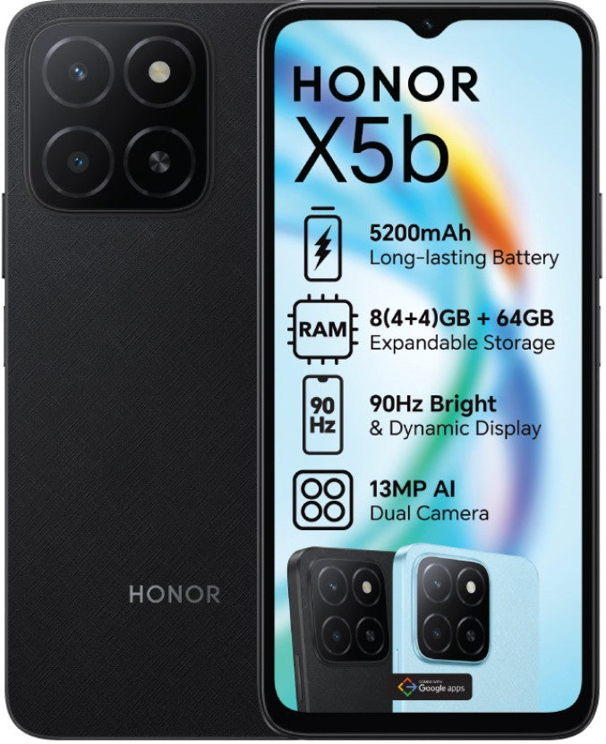 Honor X5b (Midnight Black, 64 GB) (4 GB RAM)