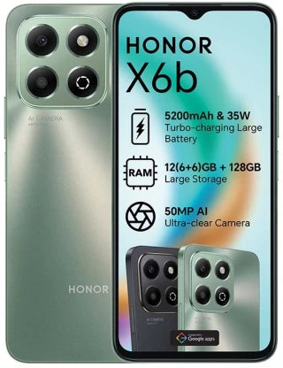Honor X6b 4G Dual Sim 128GB (Green, 128 GB) (6 GB RAM)